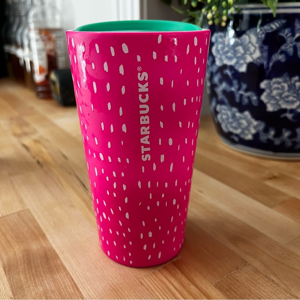 🍉 NWT Starbucks 2022 Watermelon Ceramic Tumbler / Travel Mug